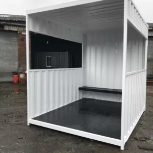 10ft x 8ft Smoking Shelter Shipping Container – Secure, Weatherproof Outdoor Shelter