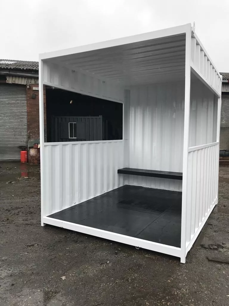 10ft x 8ft Smoking Shelter Shipping Container – Secure, Weatherproof Outdoor Shelter