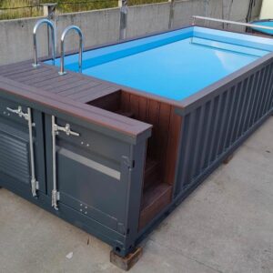 20ft Shipping Container Pool – Modern Above-Ground Pool with Durable Steel Design